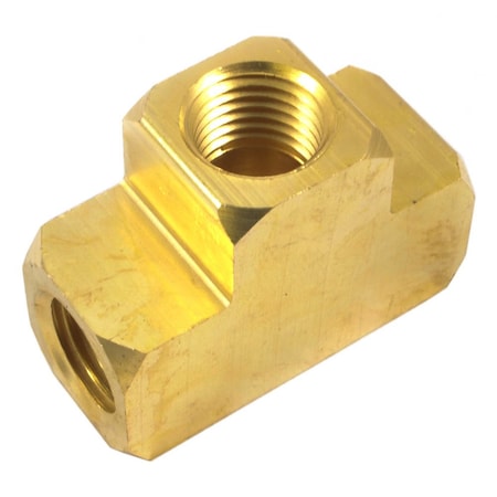 Forney Brass Tee, 1/4 in NPT 75363